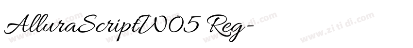 AlluraScriptW05 Reg字体转换